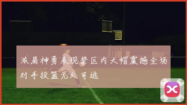 浓眉神勇表现禁区内大帽震撼全场对手投篮无处可逃