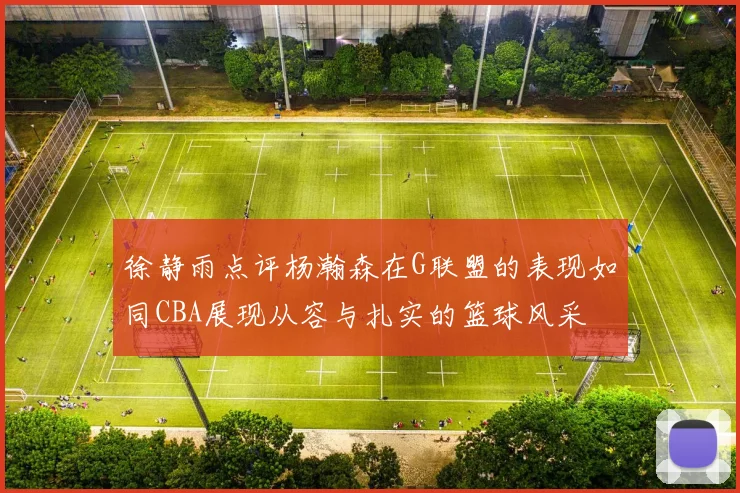 徐静雨点评杨瀚森在G联盟的表现如同CBA展现从容与扎实的篮球风采